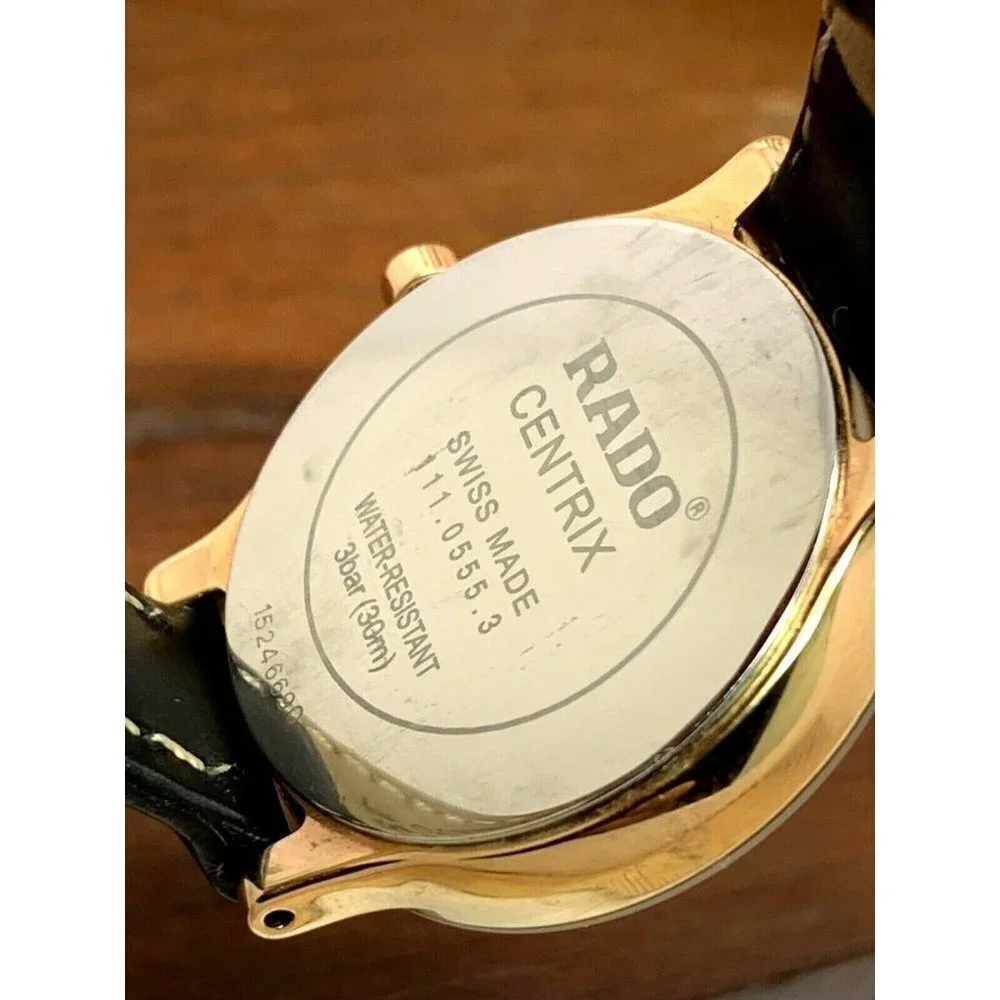 Rado Women's Watch R30555103 Centrix Swiss Quartz Silver Rose Gold Tone …
